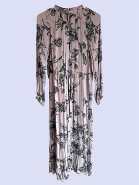 A New Day Botanical Print Midi Dress Women’s Medium Long Sleeve.
